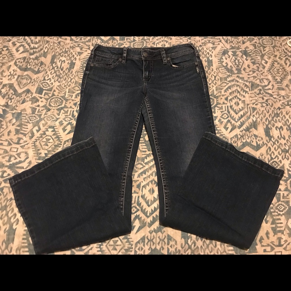 Silver flare jeans